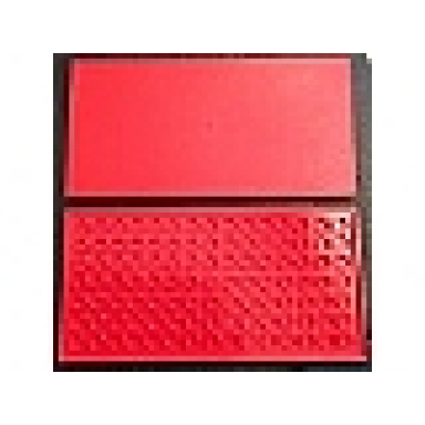 red tile 8 x 16 with bottom tubes textured surface