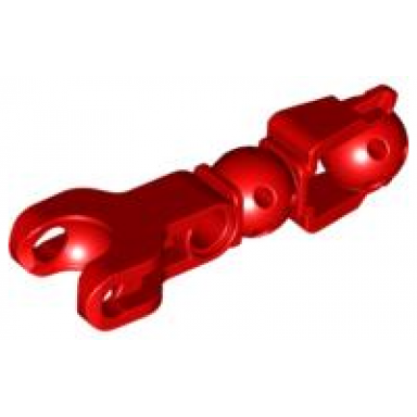 red hero factory arm leg with ball joint and ball socket and pin hole