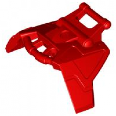 red hero factory armor with angled bar on top and straight bar on bottom