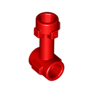 red bar 1l with top stud and 2 side studs connector perpendicular