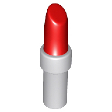 red minifigure utensil lipstick with light bluish gray handle pattern