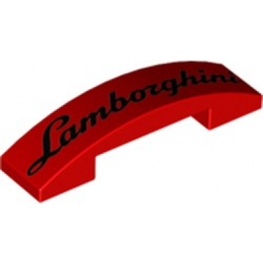red slope curved 4 x 1 x 2 3 double with lamborghini pattern