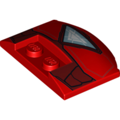 red wedge 3 x 4 x 2 3 triple curved with iron man hulkbuster armor pattern