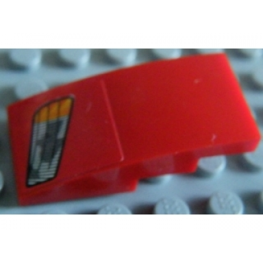 red slope curved 4 x 2 with headlight pattern model right sticker - set 8484