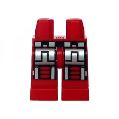 red hips and legs with silver and black belt silver armor thigh joints with black knee pads pattern spyrius exploriens