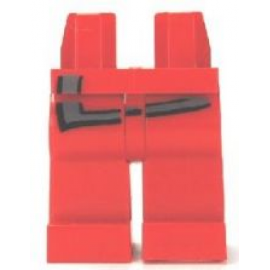 red hips and legs with dark bluish gray shirt edge pattern