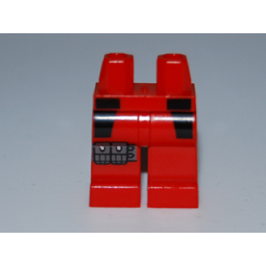 red hips and legs with black markings and utility belt on right leg pattern
