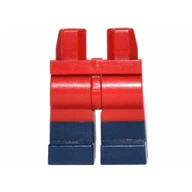 hips and legs with molded dark blue lower legs boots pattern