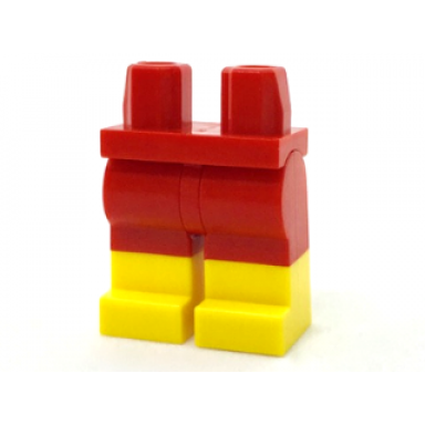 red hips and legs with molded yellow lower legs boots pattern