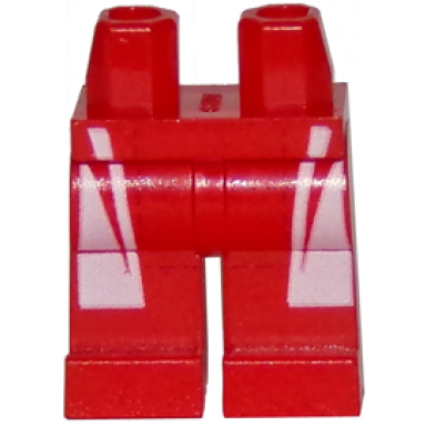 red hips and legs with racing suit white stripes pattern