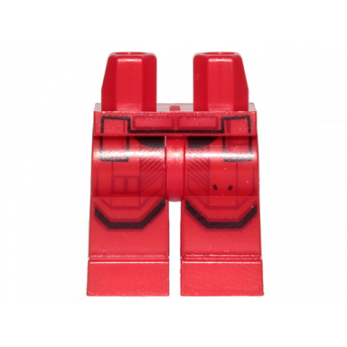 red hips and legs with sw sith trooper black markings armor pattern