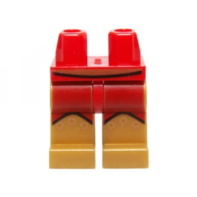 red hips and pearl gold legs with gold belt and boots over red pants pattern
