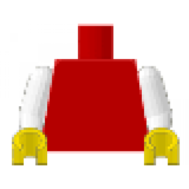 red torso plain white arms yellow hands