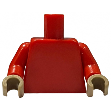 red torso plain red arms dark tan hands