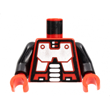 red torso space robot pattern spyrius black arms red hands