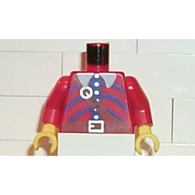 red torso pirate imperial armada brown belt and blue pattern red arms yellow hands
