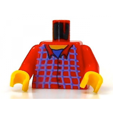 red torso harry potter plaid flannel button shirt pattern red arms yellow hands