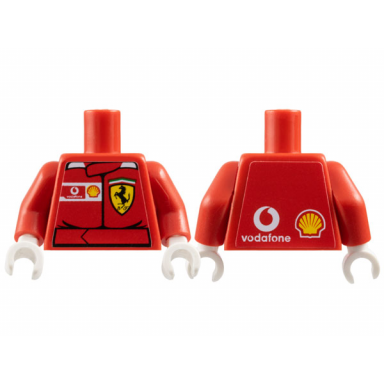 red torso racers ferrari front vodafone back stickers without driver name pattern red arms white hands
