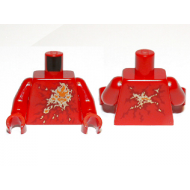 red torso ninjago fire energy pattern nrg kai red arms red hands