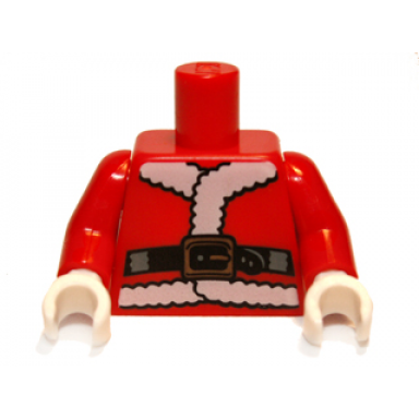 red torso santa jacket with fur and black belt pattern red arms white hands