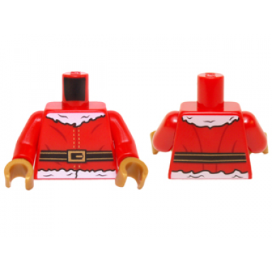 red torso santa jacket with fur and black and gold belt pattern red arms pearl gold hands
