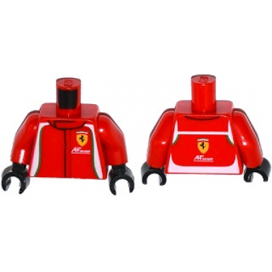 red torso speed champions with ferrari and afcorse logo pattern red arms black hands