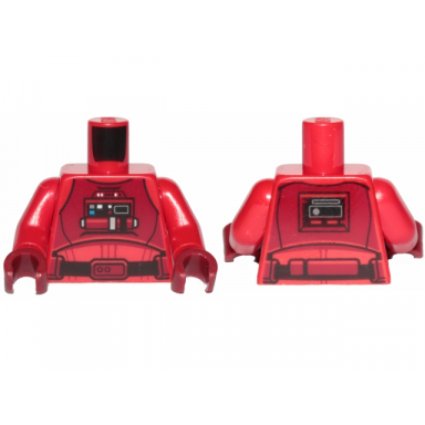 red torso sw pilot with dark red vest and front panel pattern red arms dark red hands