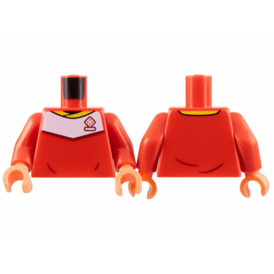 red torso soccer uniform yellow collar white shoulder panel dark red dice logo pattern red arms nougat hands
