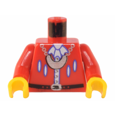 red torso pirate imperial armada black belt silver buttons necklace pattern red arms yellow hands