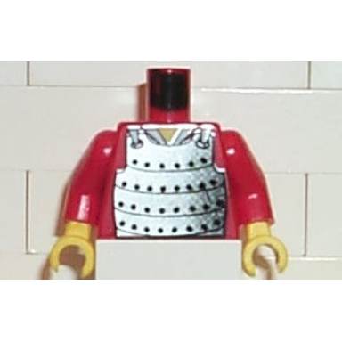 red torso castle ninja armor plate mail pattern red arms yellow hands