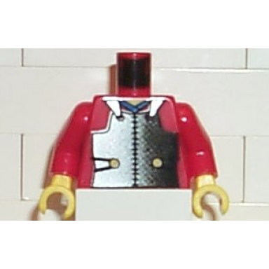 red torso castle ninja armor plate blue collar pattern samurai red arms yellow hands