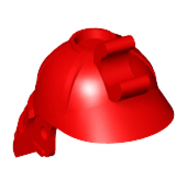 red minifigure headgear helmet ninja samurai with clip and long visor
