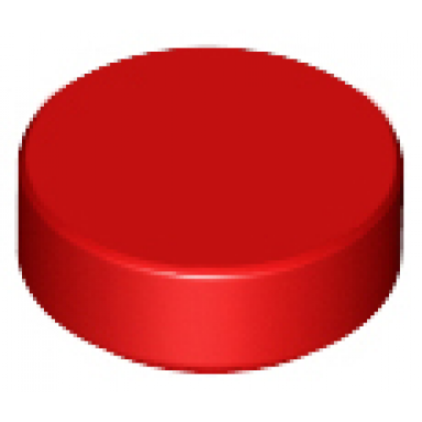 red tile round 1 x 1