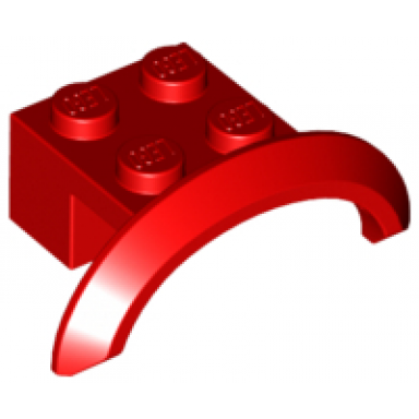 red vehicle mudguard 4 x 2 1 2 x 1 with arch round