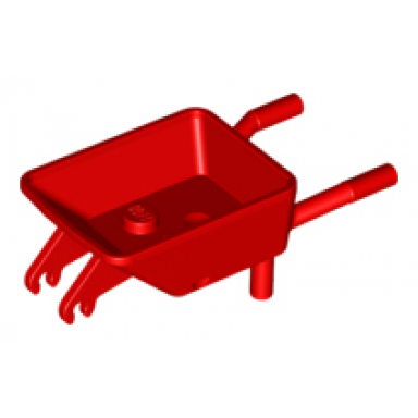 red minifigure utensil wheelbarrow frame