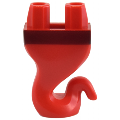 red lower body genie with dark red belt pattern
