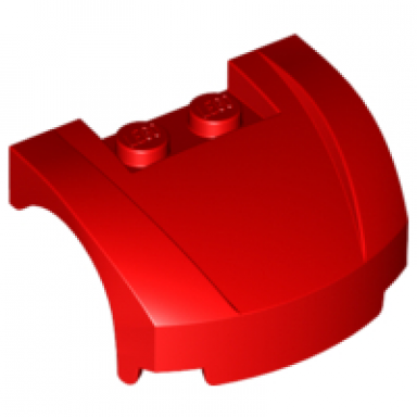 red vehicle mudguard 3 x 4 x 1 2 3 curved front