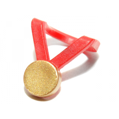 red minifigure neck medal with gold medallion pattern