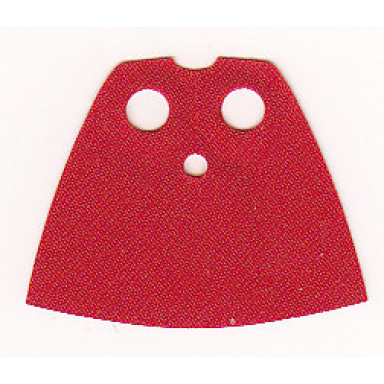 red minifigure cape cloth very short - traditional starched fabric