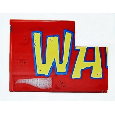 red stickered assembly 6 x 1 x 3 2 3 with wa pattern sticker - set 4982 - 2 brick 1 x 6 1 brick 1 x 4 1 tile 1 x 2 1 dark bluish gray plate 1 x 4 1 tile 1 x 4