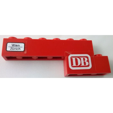 red stickered assembly 7 x 1 x 2 with white db and wien zã¼rich pattern left stickers - set 7820 - 1 brick 1 x 3 1 brick 1 x 6