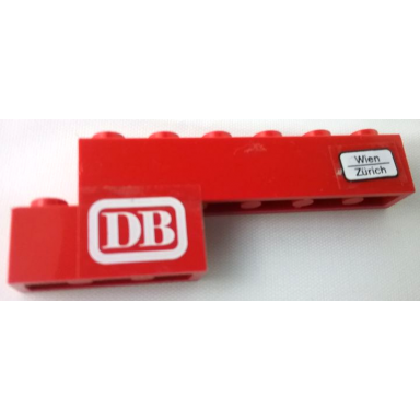 red stickered assembly 7 x 1 x 2 with white db and wien zã¼rich pattern right stickers - set 7820 - 1 brick 1 x 3 1 brick 1 x 6