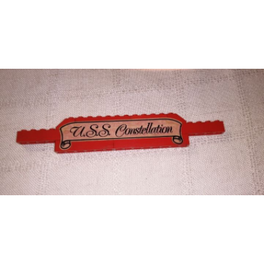 red stickered assembly 22 x 1 x 3 with u.s.s constellation pattern sticker - set 398 - 1 brick 1 x 4 3 brick 1 x 6 3 brick 1 x 8 2 slope 45 2 x 1