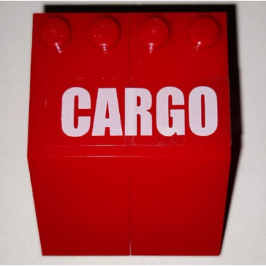 red stickered assembly 5 x 4 x 1 2 3 with white cargo on transparent background pattern sticker - set 4512 - 2 windscreen 5 x 2 x 1 2 3