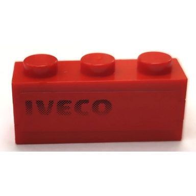 red stickered assembly 3 x 2 x 1 with iveco on red background pattern model right side sticker - sets 8153 8155 - 1 plate 2 x 3 2 plate 1 x 3