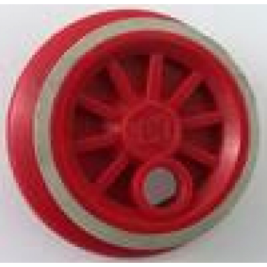 red train wheel middle for 12v motor with light gray train rim bb0012v2 trainrim
