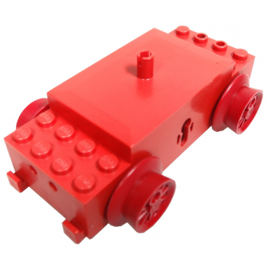 red electric train motor 12v with wheels type i with 2 round contact holes