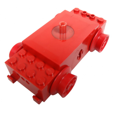 red electric train motor 12v with wheels type ii with 3 round contact holes