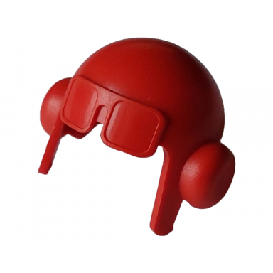 red homemaker figure maxifigure headgear aviator helmet