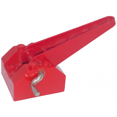 red string reel winch 4 x 4 x 2 with sloped top metal handle red drum and crane arm